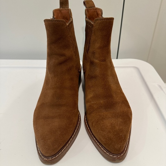 Coach Bowery Suede Chelsea Boots in Cognac - Picture 3 of 7